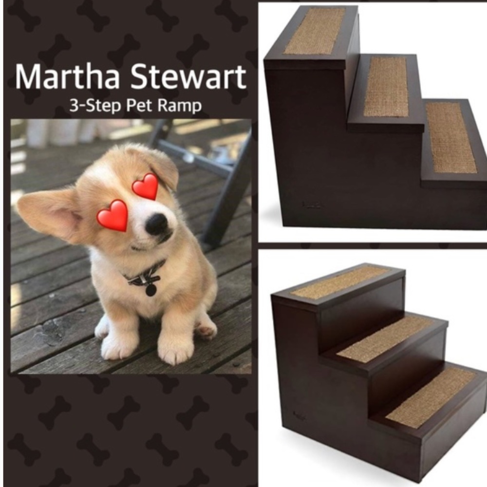 Pet Stairs by Martha Stewart !! Brand New! Gorgeous Cherry Wood Pet Stai… - Picture 2 of 7